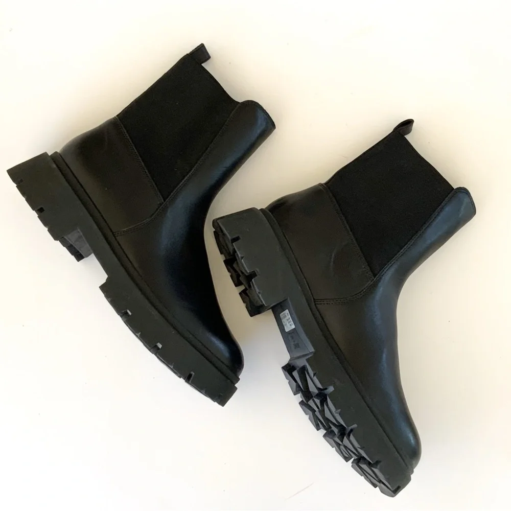 Schutz NWOT Billie Casual Atanado Black Boots Size 9.5 - Picture 2 of 11